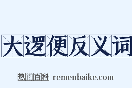 大逻便反义词是什么意思的图片